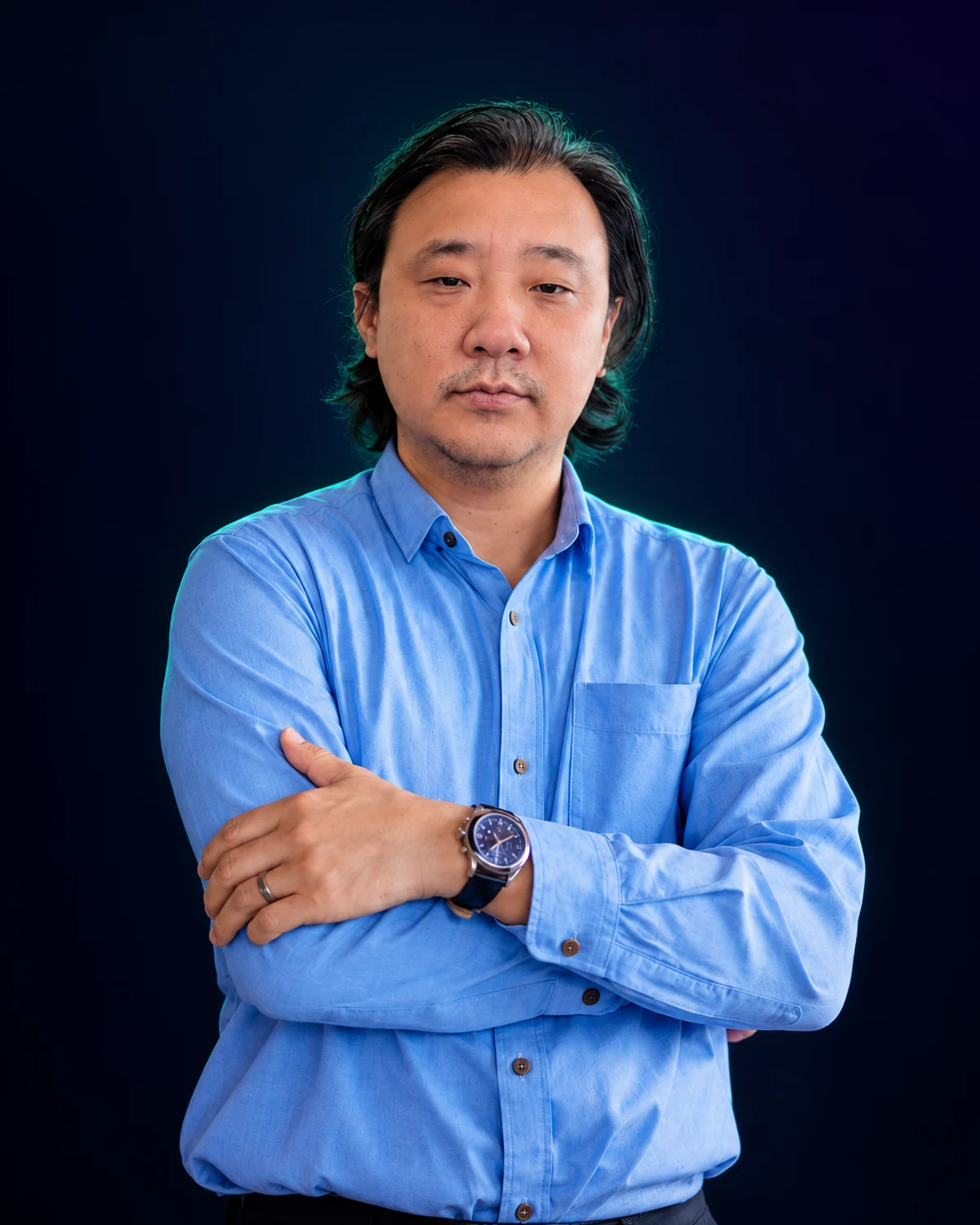 Retrato de Jee Hong Yoo, fundador da Agência Vincit